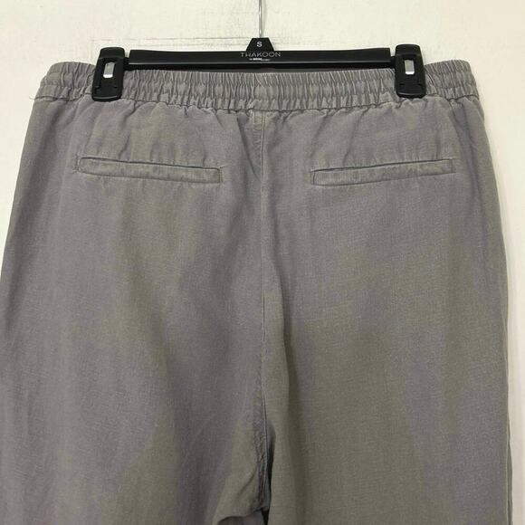 Women's Gray Jogger Pants Point Sur Linen - Picture 9 of 12